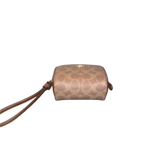 Coach Signature Canvas Pouch Wristlet - Picture 6 of 8